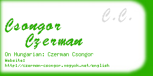 csongor czerman business card